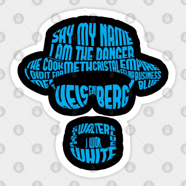 Heisenberg Cristal Blue Sticker by Zen Cosmos Official